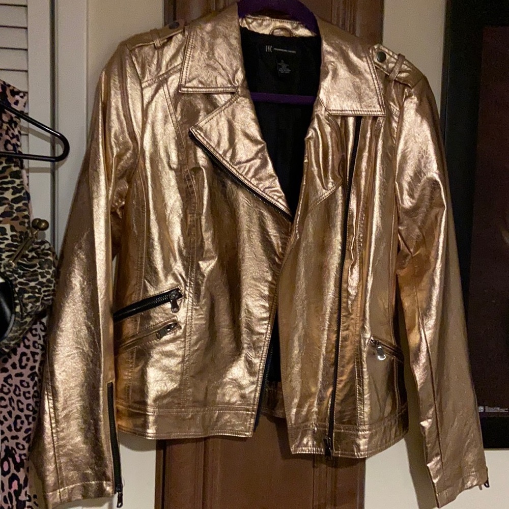 INC faux leather moto jacket